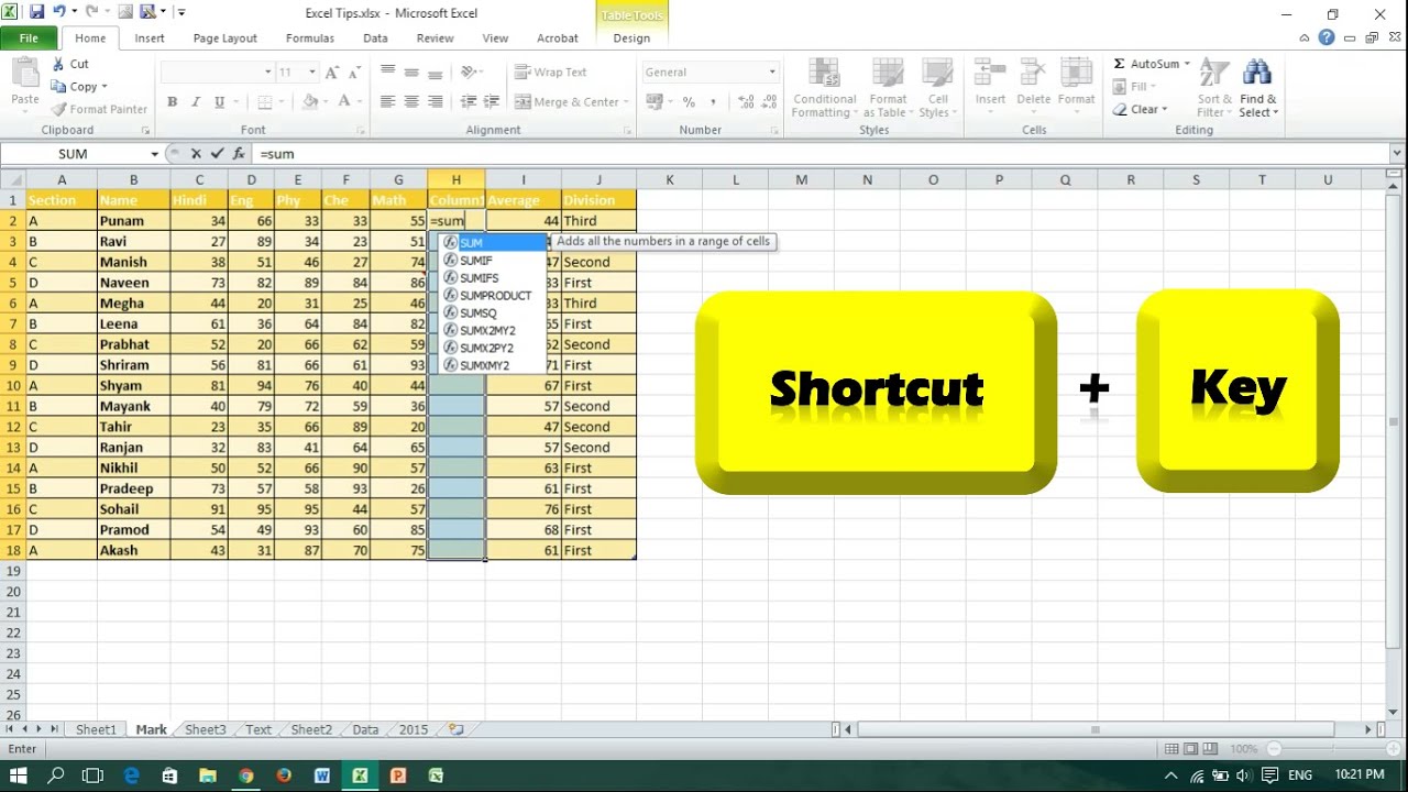 excel for mac shortcut to copy formula down a column